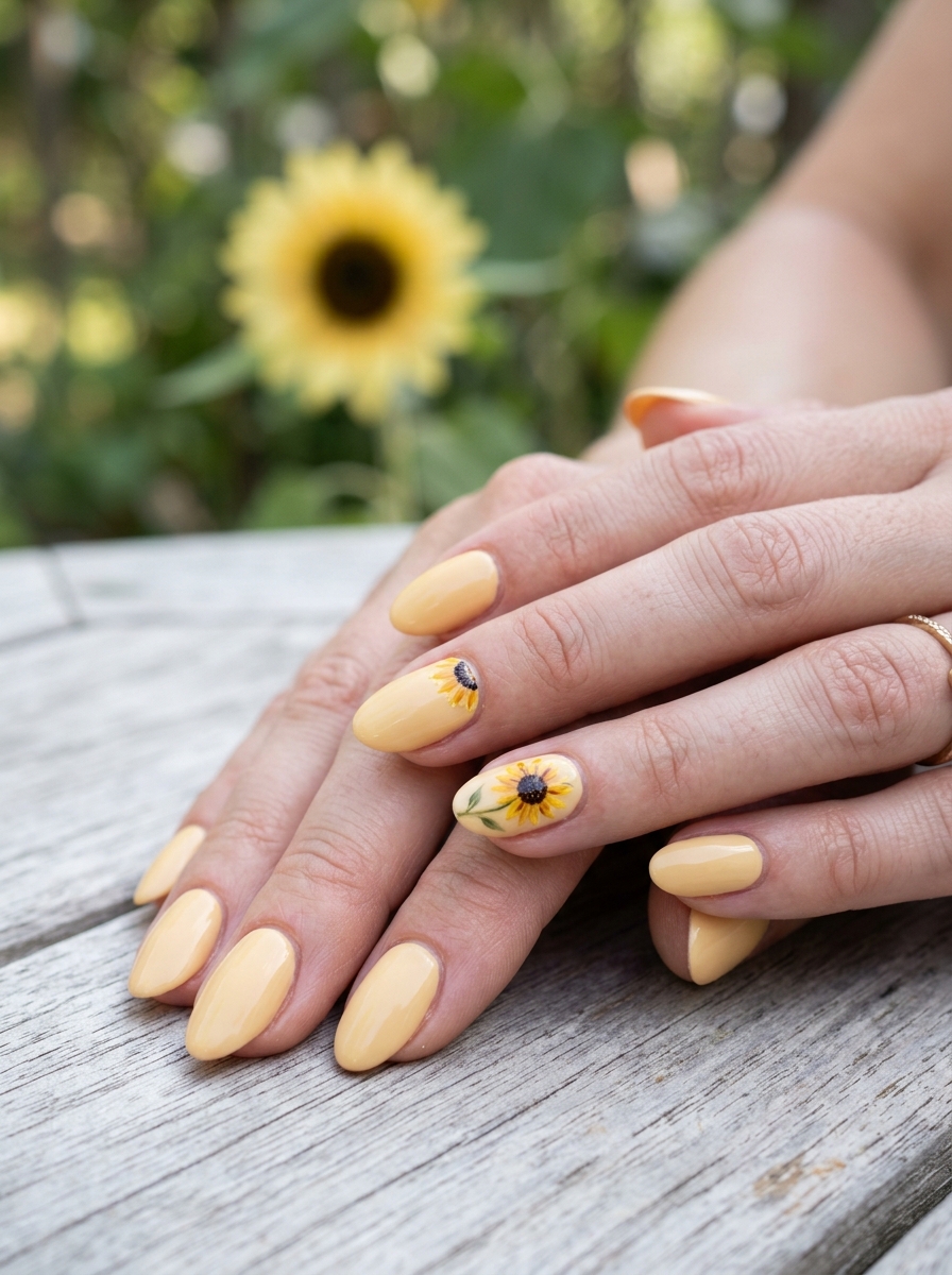 Sonnenblumen Nägel